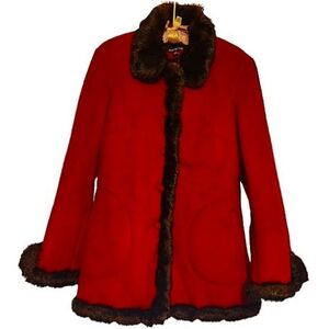 RARE Vintage Jones NEW YORK Red Coat